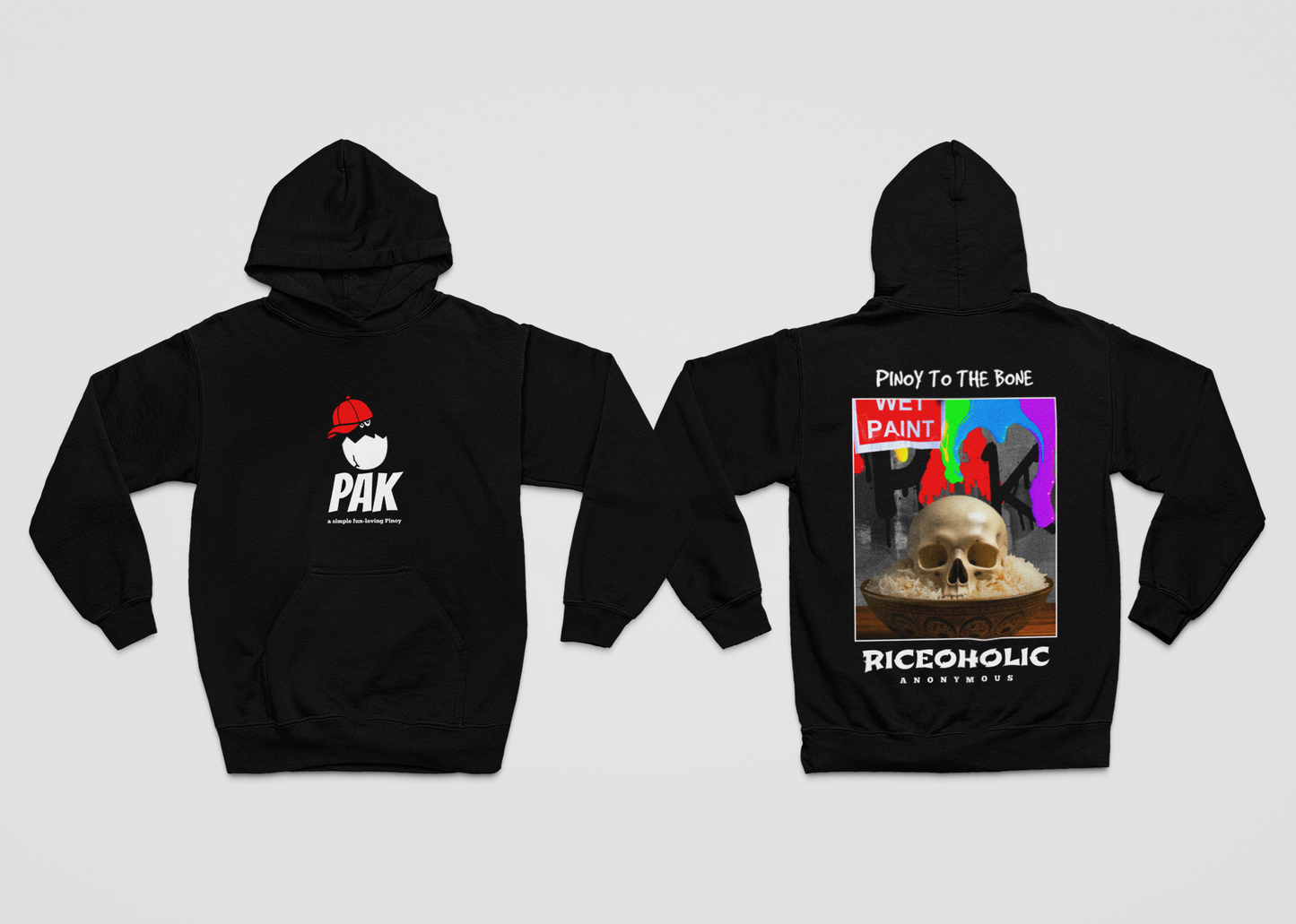 PAK heavyweight pullover hoodie.RICEOHOLIC